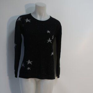 Womens Project Black, Silver Stars Sweater S